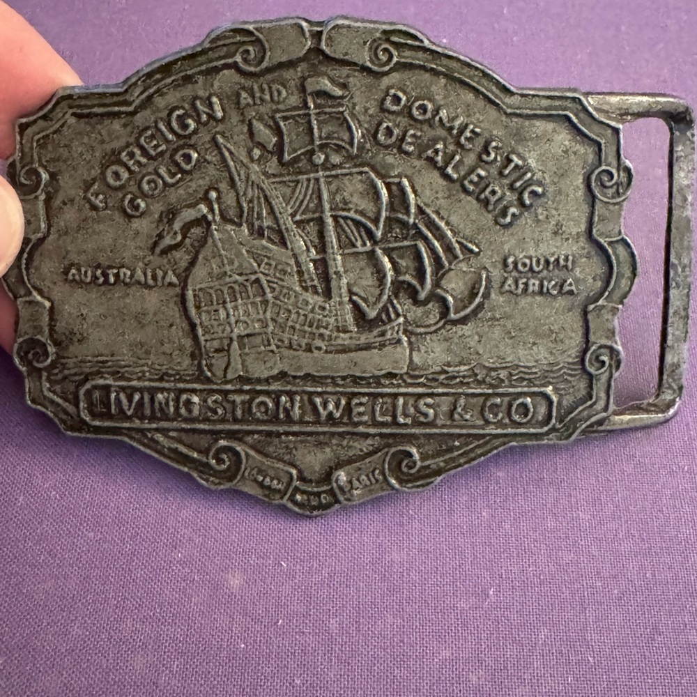 Livingston Wells & Co. Metal Belt Buckle
